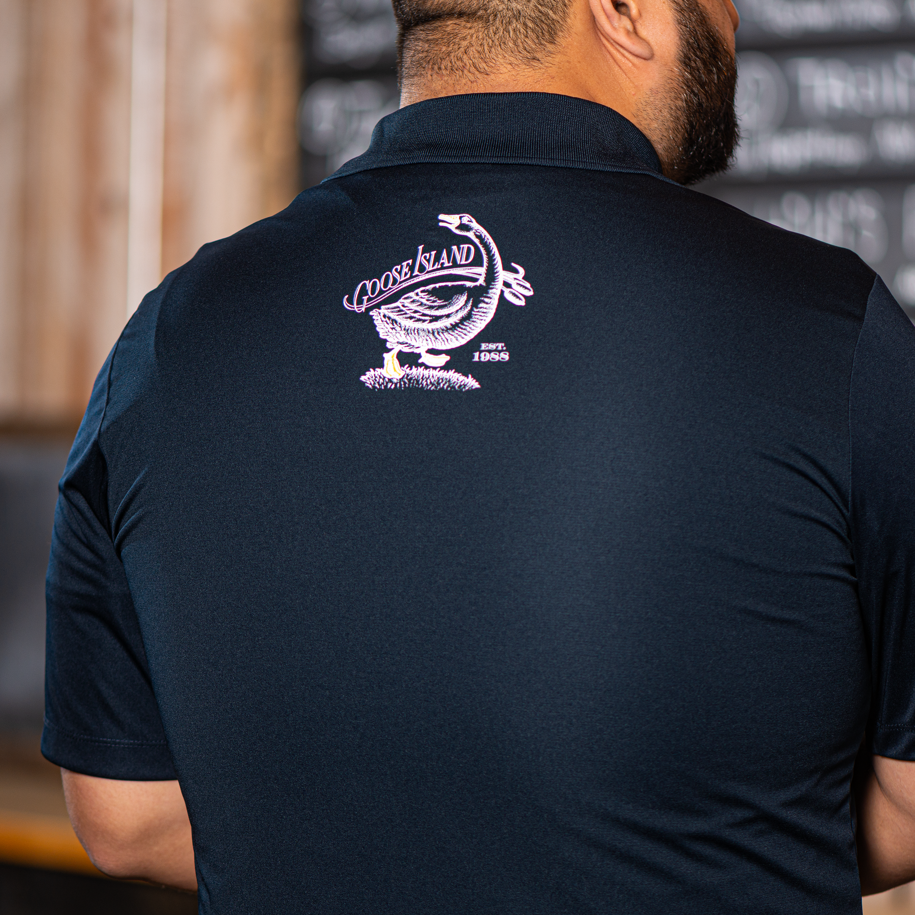 Goose Island Navy Golf Shirt