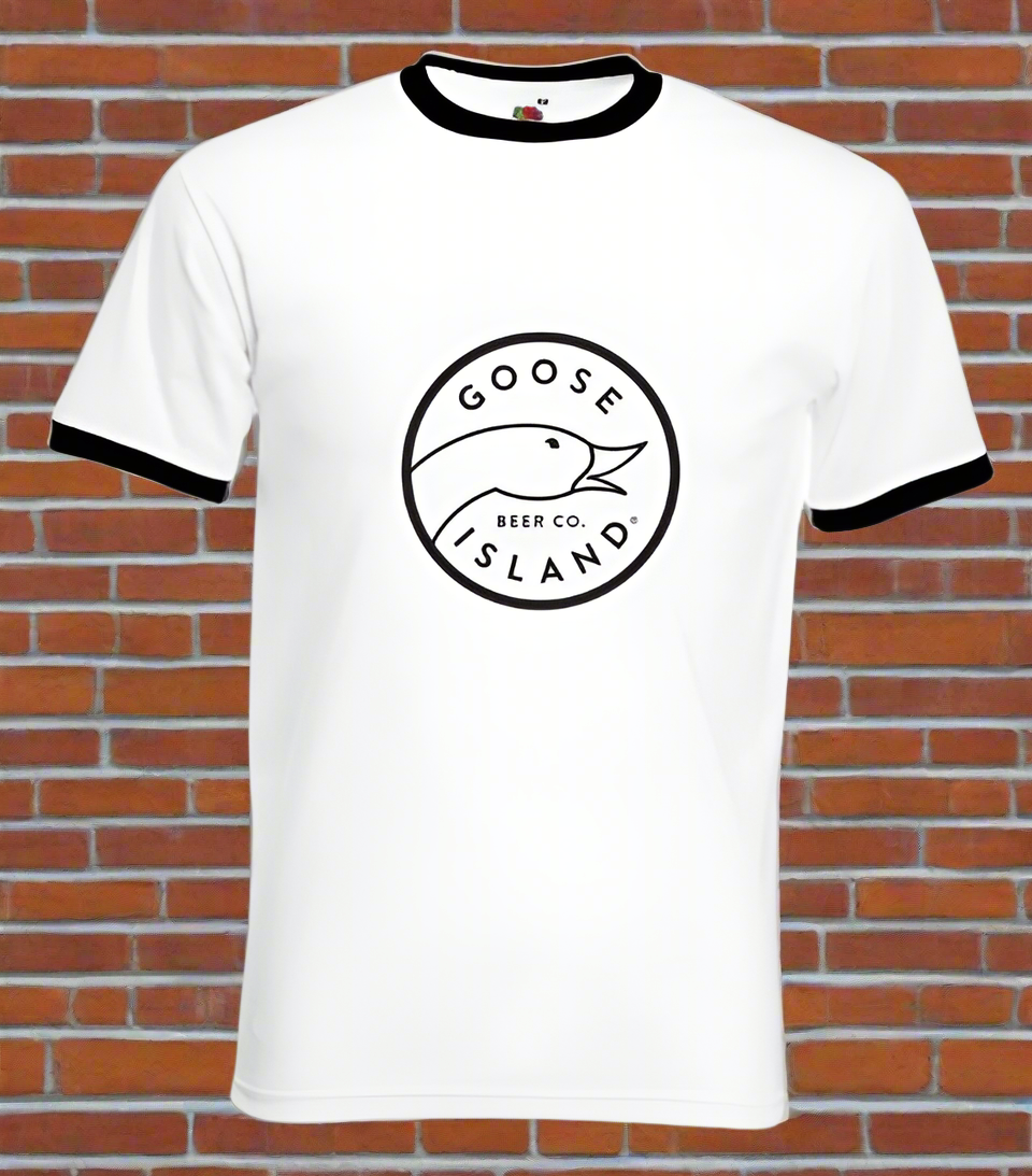 Goose Island Black Edge White Tee