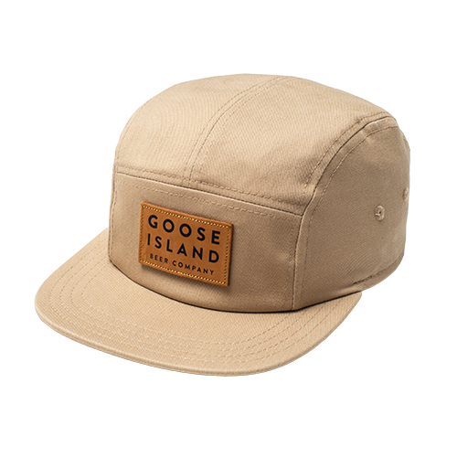 Tan 5 Panel Goose Island Hat
